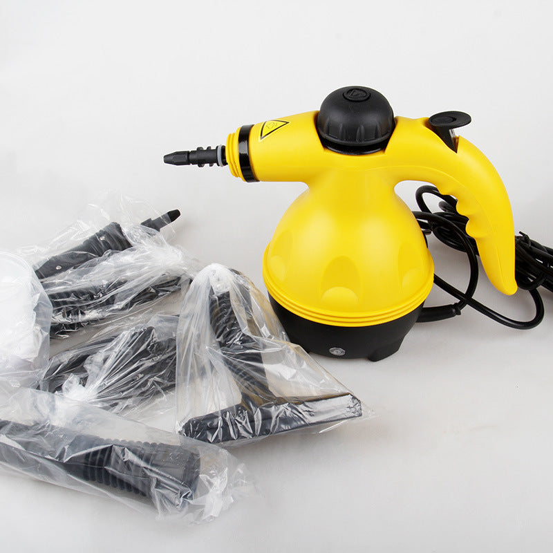 Pistol de Curățat cu Aburi Presurizați SteamMaster, 1000W, Igienizare Eco-Frendly, 9 Accesorii incluse, Galben/Negru