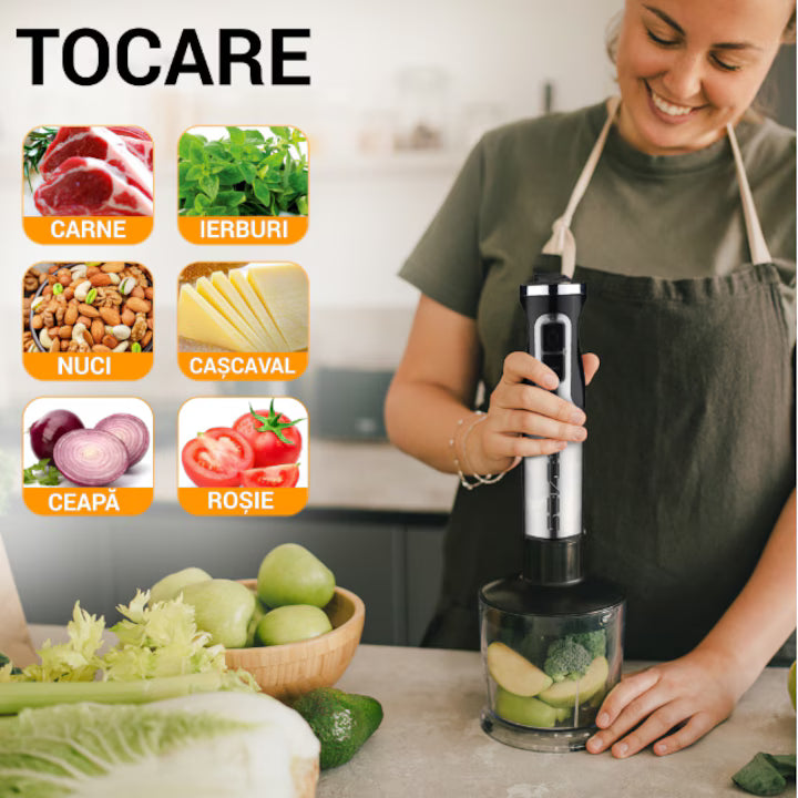 Blender Profesional SONYMAX PowerMix, 1500W, Vas 2L Ultra-Rezistent, Lame din Oțel Inoxidabil, 15 Viteze + Funcție Pulse, Zdrobire Gheață, Negru