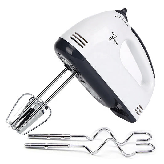 Mixer de mana Super Hand alb cu negru si 7 viteze
Accesorii incluse palete si carlige metalice pentru mixer
Utilizare mixer de mana ergonomic pentru prajituri