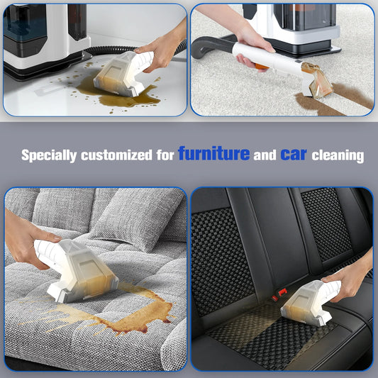 Aspirator Profesional cu Spălare prin Injecție-Extracție CleanPro BX-5, 1000W, Putere de Vidare 12kPa, Sistem Dublu Rezervor, Detailing Auto și Covoare