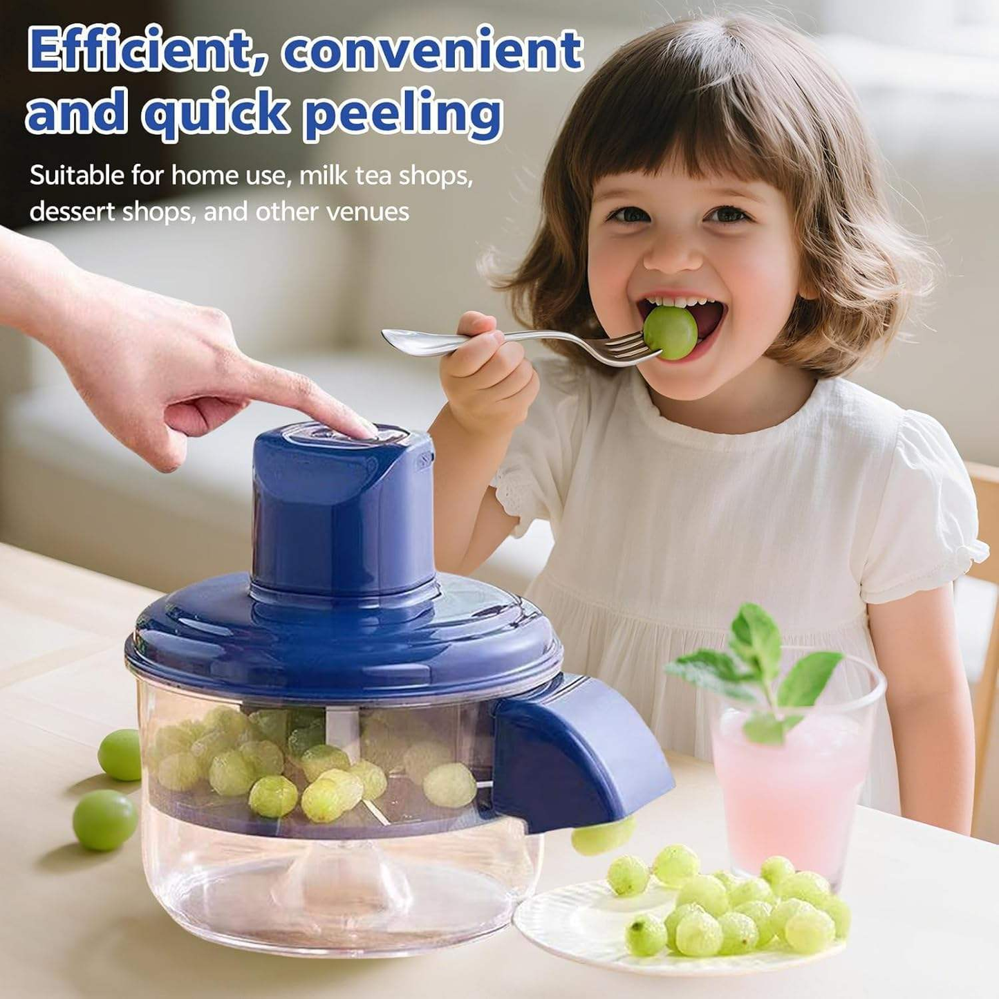 MasterPeel Pro | Robot Electric Inteligent pentru Decoijre Rapidă, Curățare Automată Fructe și Legume, Ediție Blue Sapphire