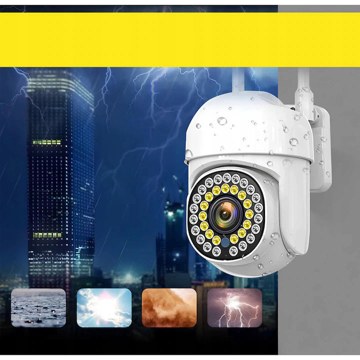 Cameră de Supraveghere WiFi IP, Ultra-Compactă, Full HD, Rotire 360°, Vedere Nocturnă și Senzor de Mișcare