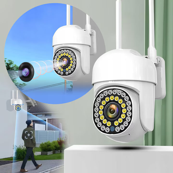 Cameră de Supraveghere WiFi IP, Ultra-Compactă, Full HD, Rotire 360°, Vedere Nocturnă și Senzor de Mișcare