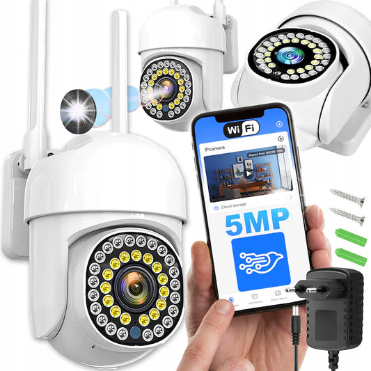 Cameră de Supraveghere WiFi IP, Ultra-Compactă, Full HD, Rotire 360°, Vedere Nocturnă și Senzor de Mișcare
