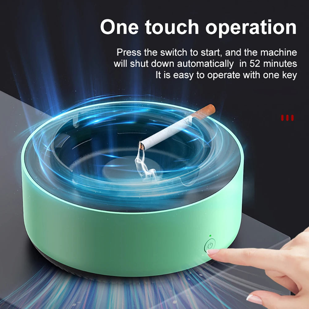 Scrumieră Electrică Multifuncțională cu Purificare Aer, Filtrare Fum și Auto-Stingere, Design Modern