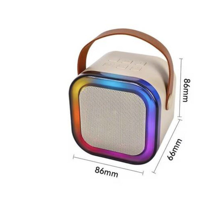 Sistem Karaoke Portabil cu Boxă Bluetooth și 2 Microfoane Wireless, Sunet Premium, Lumini RGB, compatibil iOS/Android