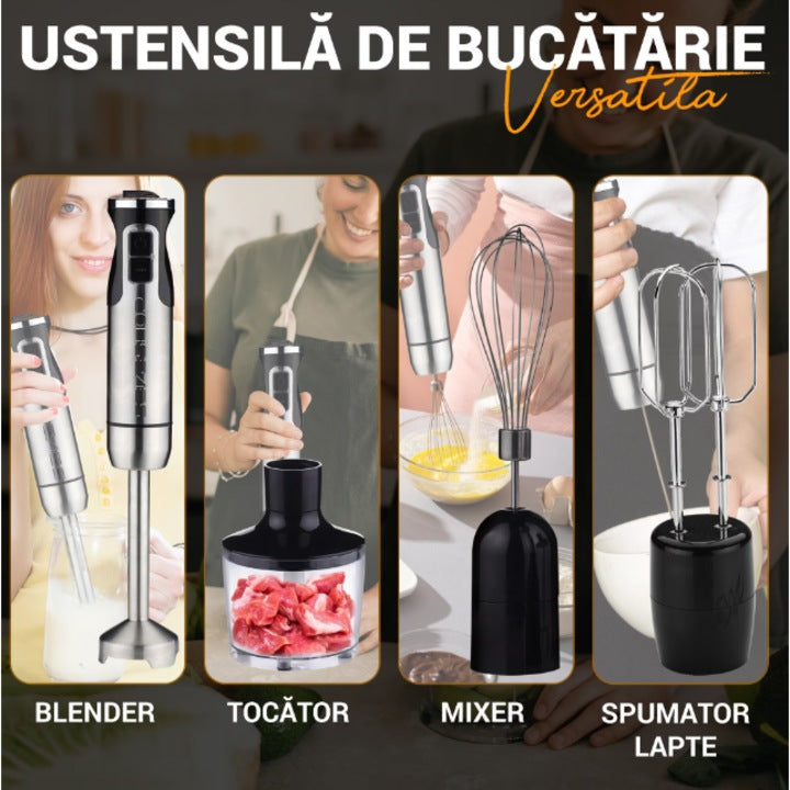 Blender Profesional SONYMAX PowerMix, 1500W, Vas 2L Ultra-Rezistent, Lame din Oțel Inoxidabil, 15 Viteze + Funcție Pulse, Zdrobire Gheață, Negru