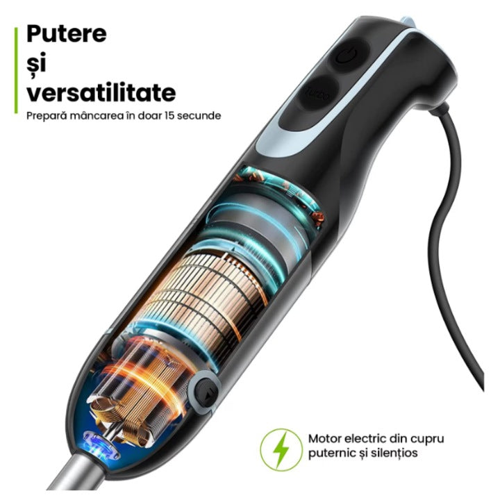 Blender Profesional SONYMAX PowerMix, 1500W, Vas 2L Ultra-Rezistent, Lame din Oțel Inoxidabil, 15 Viteze + Funcție Pulse, Zdrobire Gheață, Negru
