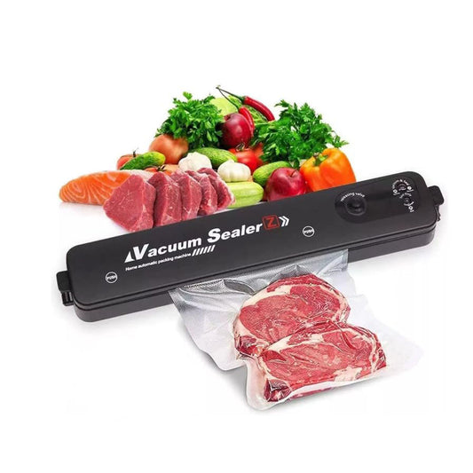 Aparat de Vidat Alimente Vacuum Sealer, Automat, Funcție de Sigilare și Vidare, Include Set Pungi, Negru