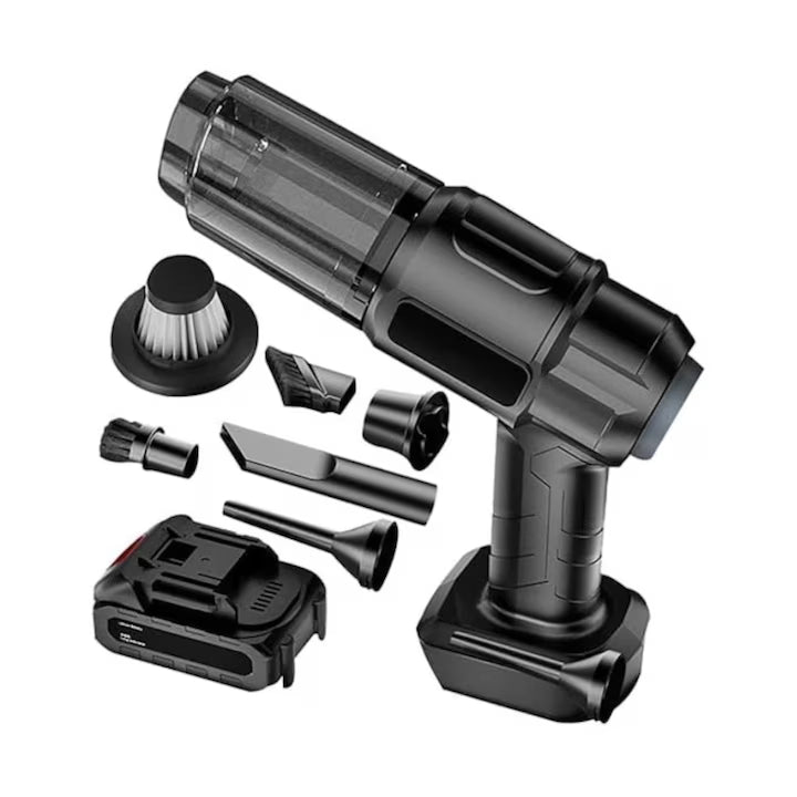 Aspirator Auto Portabil OKBOONS 48V, Fără Fir, Acumulator Li-Ion, Putere Mare de Aspirare și Accesorii Incluse