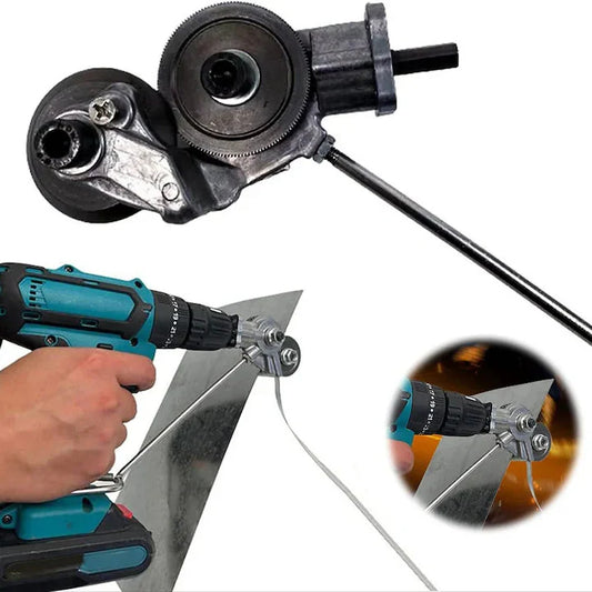 Adaptor Profesional pentru Tăiat Tablă și Metal, Compatibil cu Orice Bormașină, Tăiere Precisă