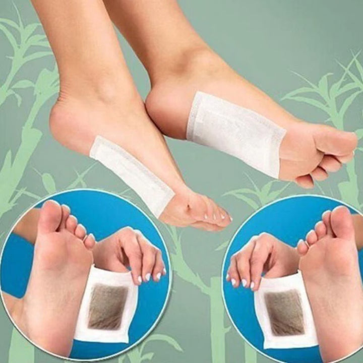 Set 10 Plasturi Kinoki pentru Detoxifiere și Energizare, Ingrediente Naturale, Curățare Organism