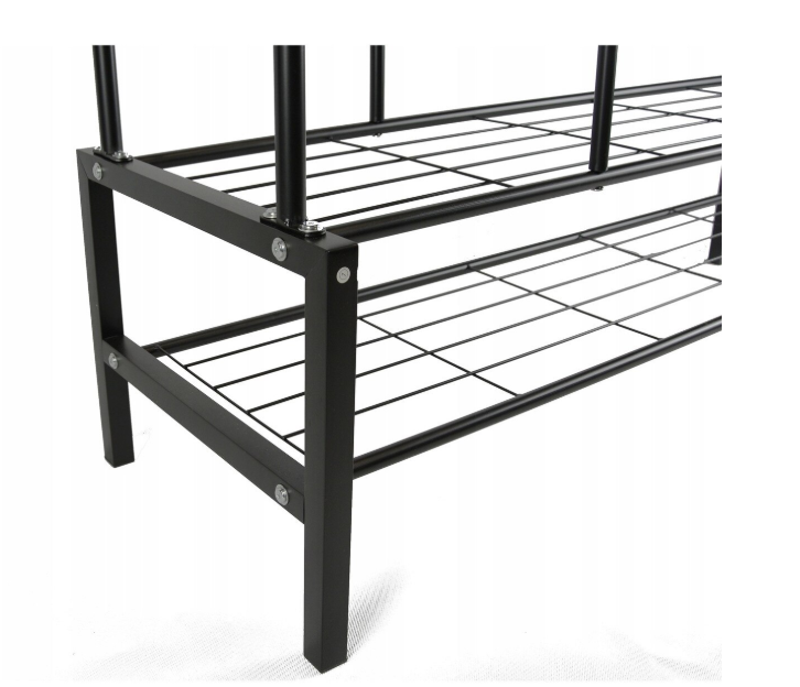 Suport Haine Dublu XXL, 160 x 160 cm, Negru Mat – Sistem Organizare Haine și Pantofi, Structură Ranforsată
