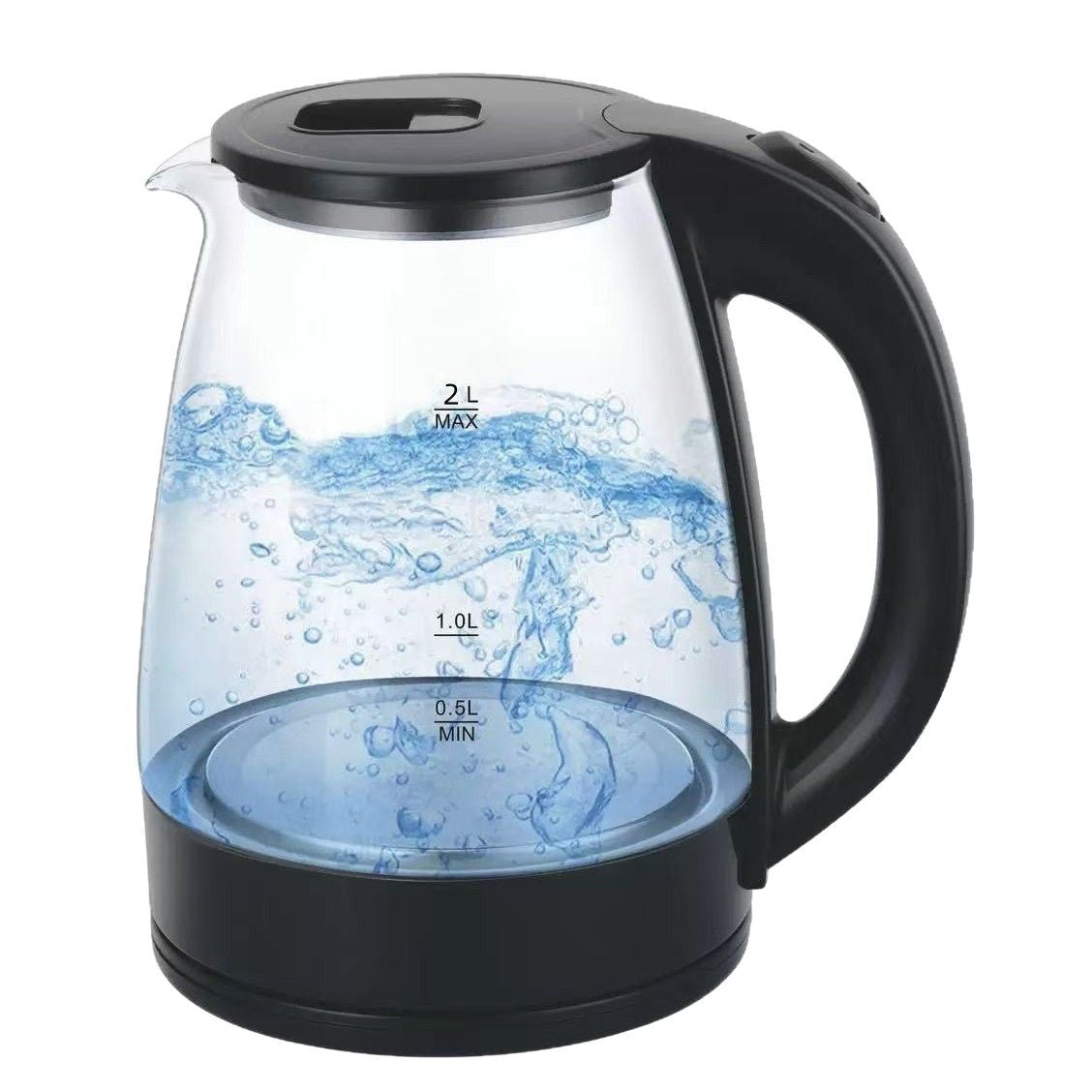 Fierbator electric din sticla Marado 2 litri cu iluminare LED albastra

Cana fierbator apa transparenta din sticla borosilicata 1500W

Baza rotativa si maner ergonomic fierbator electric negru