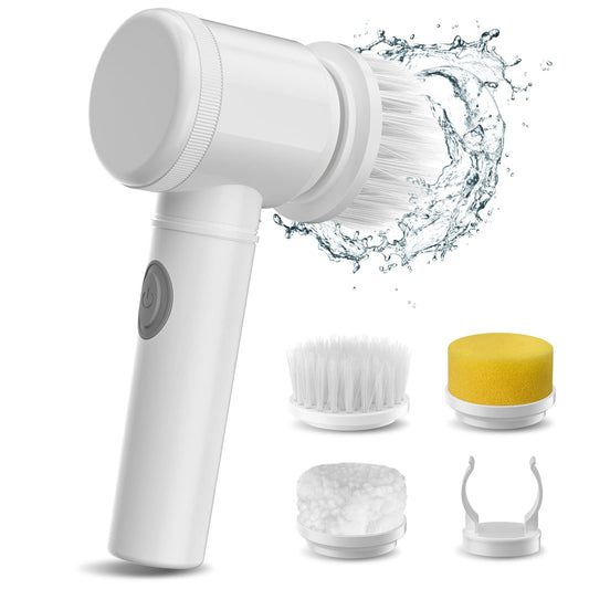 Perie Electrică de Curățare 5 în 1 Magic Brush, Reîncărcabilă USB, pentru Baie și Bucătărie