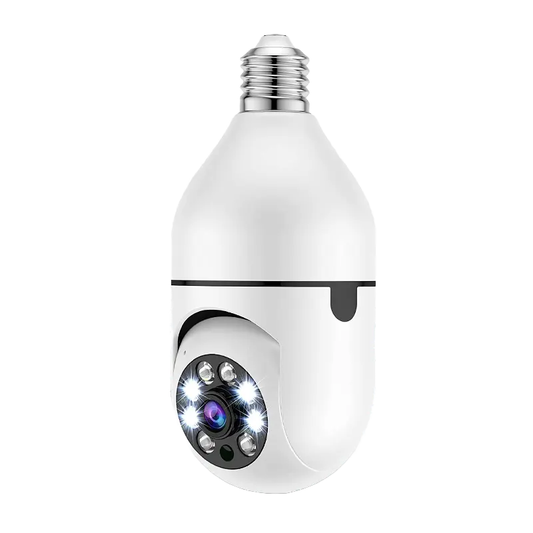 Cameră Supraveghere WiFi tip Bec 360° | Instalare Rapidă E27
