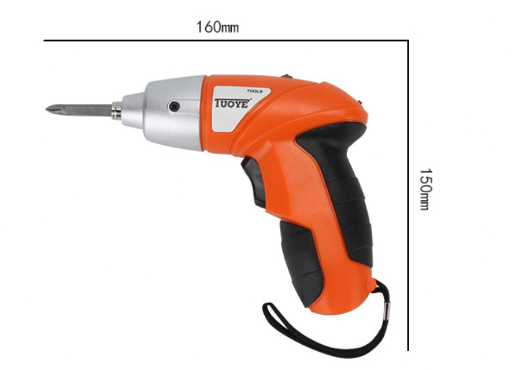 Șurubelniță Electrică TuoYE, Set 45 Piese, Acumulator 4.8V, Accesorii și Geantă Transport