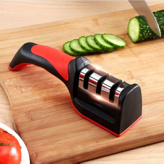 Ascuțitor Cuțite Profesional RS-168, 3 Trepte de Ascuțire, Design Ergonomic și Bază Antiderapantă