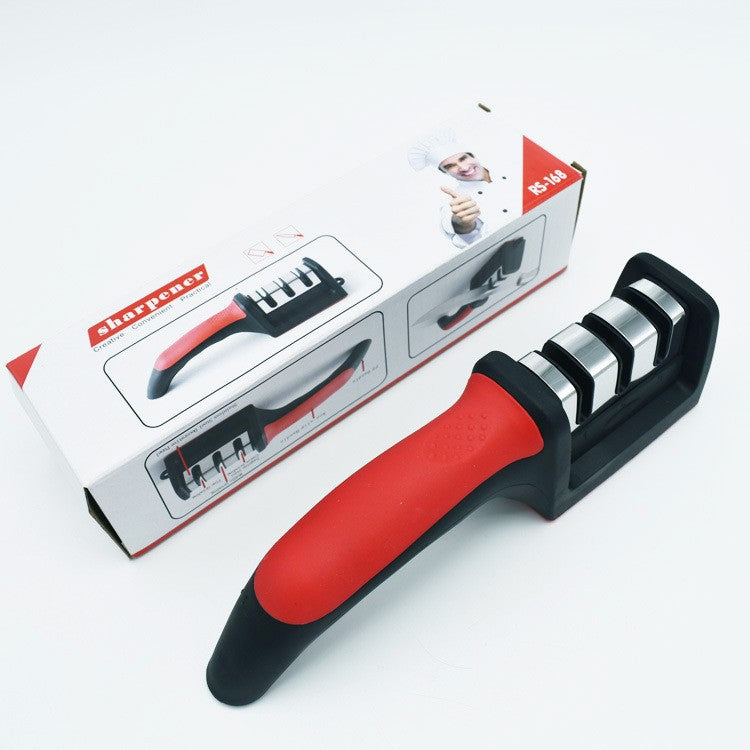 Ascuțitor Cuțite Profesional RS-168, 3 Trepte de Ascuțire, Design Ergonomic și Bază Antiderapantă