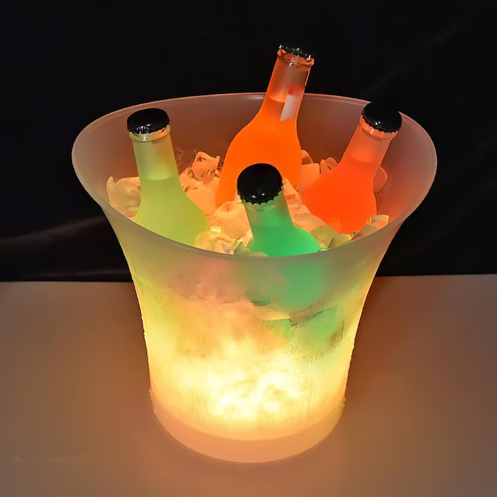 Frapieră Premium PartyGlow, Capacitate 5L, Iluminare LED RGB cu Schimbare Automată a Culorilor, Design Ergonomic, Ideale pentru Petreceri și Evenimente