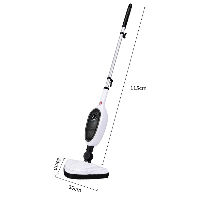 Mop cu Aburi Profesional 12-în-1 SteamMaster Pro, 1300W, Curățare Verticală și Portabilă, Dezinfectare 99.9%, Autonomie Mare, Alb/Albastru