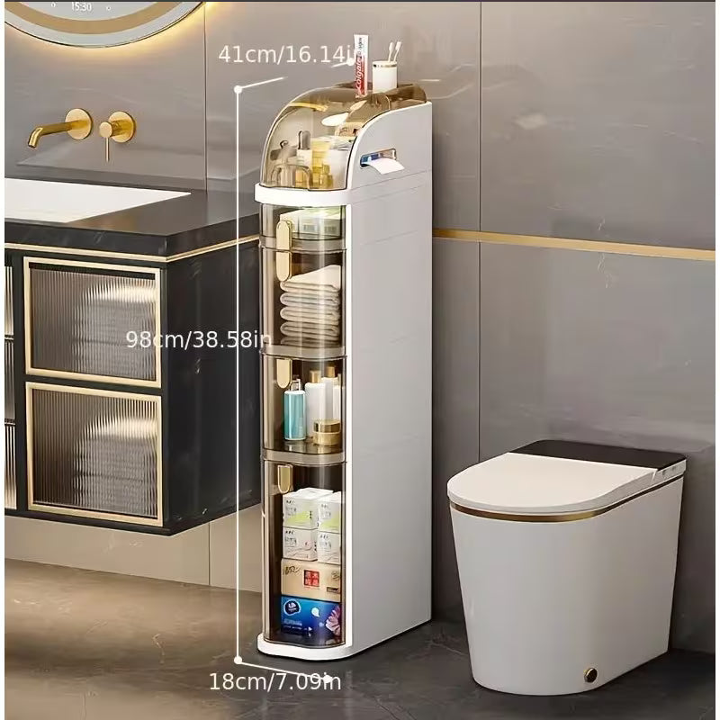 Dulap Mobil ULTRA-SLIM 5 Nivele, 98x18x43cm | Organizator Vertical PVC Rezistent