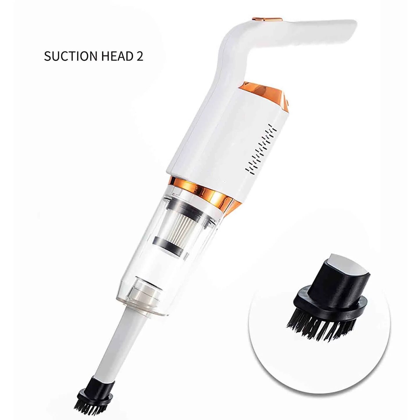 Aspirator Vertical și Auto 2-în-1, Fără Fir, 4500Pa, 45W, Încărcare Rapidă, Alb/Portocaliu