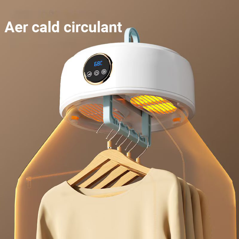 Uscător de Rufe Portabil Inteligent, Pliabil, Circulație Aer 360°, Capacitate 10kg, Ecran Tactil